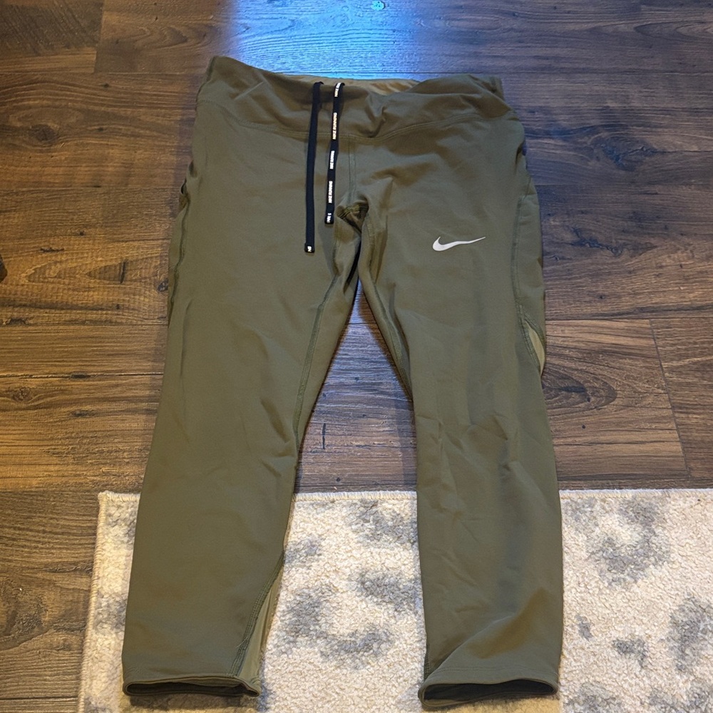 Nike womens green Joggers with White Logo
